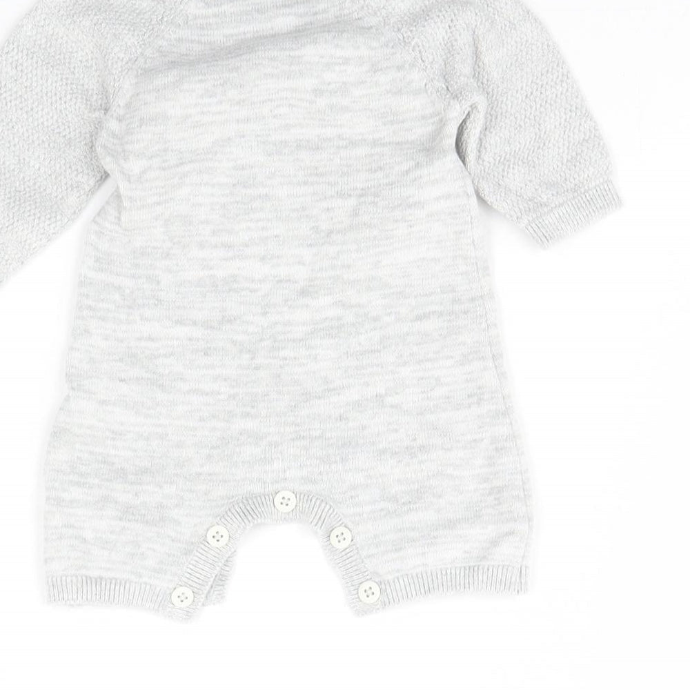 George Baby Grey Babygrow One-Piece Size 0-3 Months