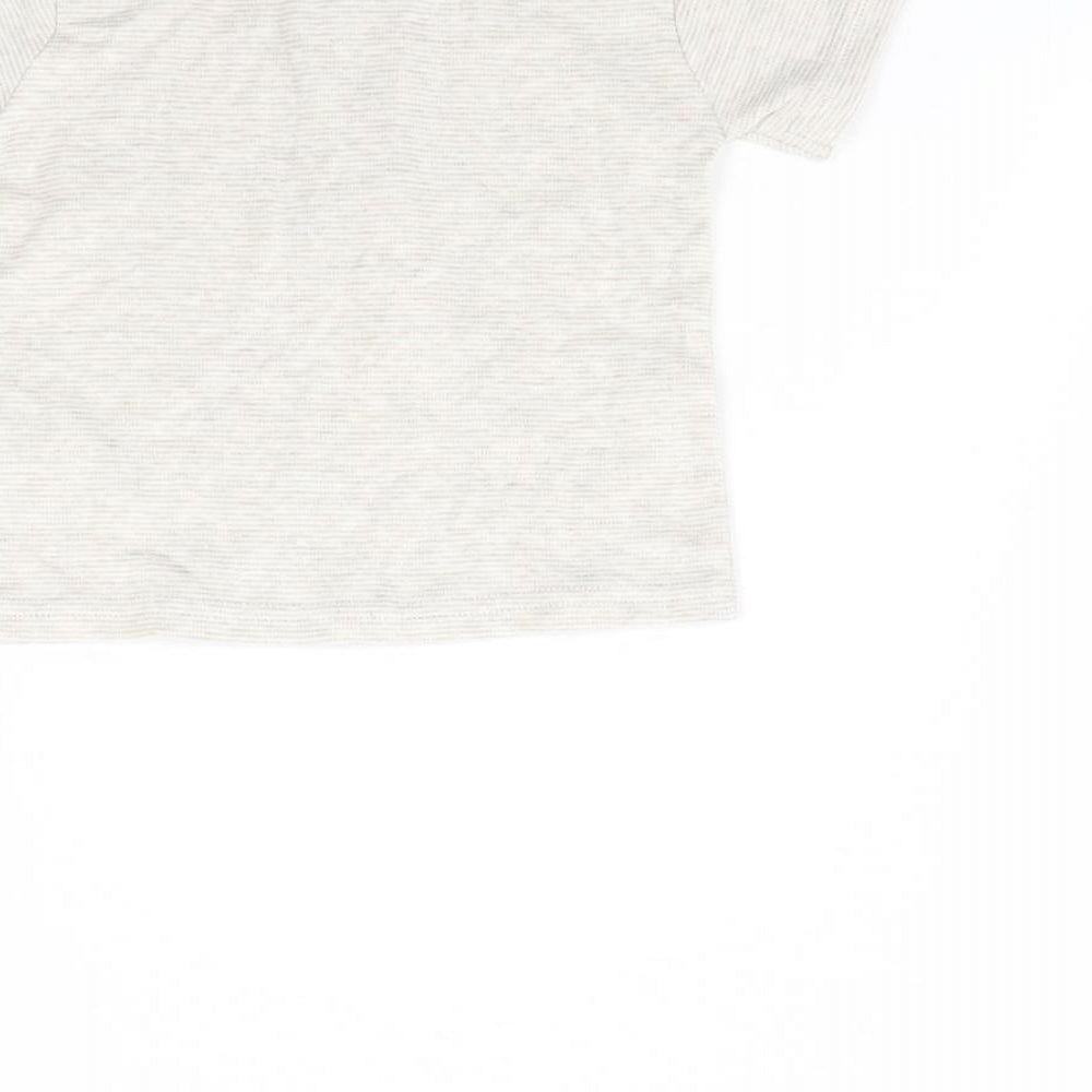 George Baby Beige Striped Basic T-Shirt Size 3-6 Months