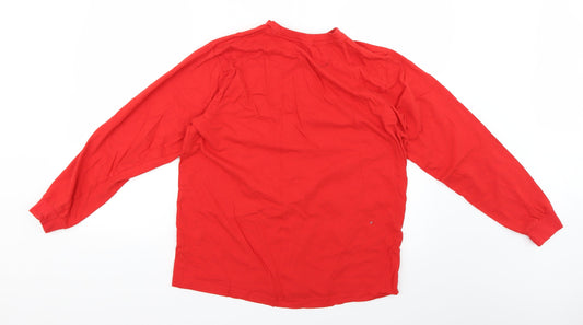 Preworn Mens Red Geometric Pyjama Top Size M