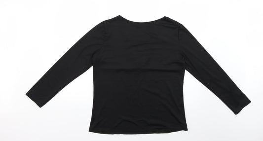 nuoxi Womens Black Basic T-Shirt Size 2XL