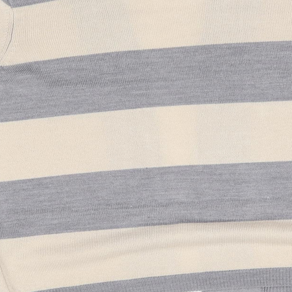 Papaya Womens Beige Striped Cardigan Jumper Size 12
