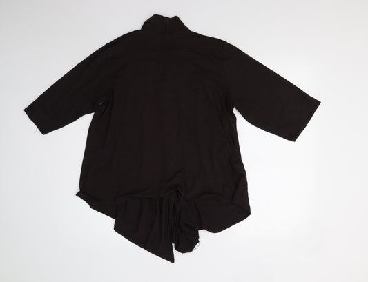 M&Co Womens Brown Basic Blouse Size 18