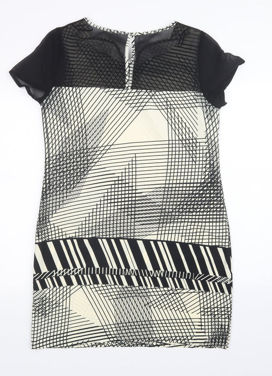 NEXT Womens Multicoloured Geometric A-Line Size 14
