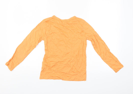 H&M Boys Orange Pullover Jumper Size 7-8 Years