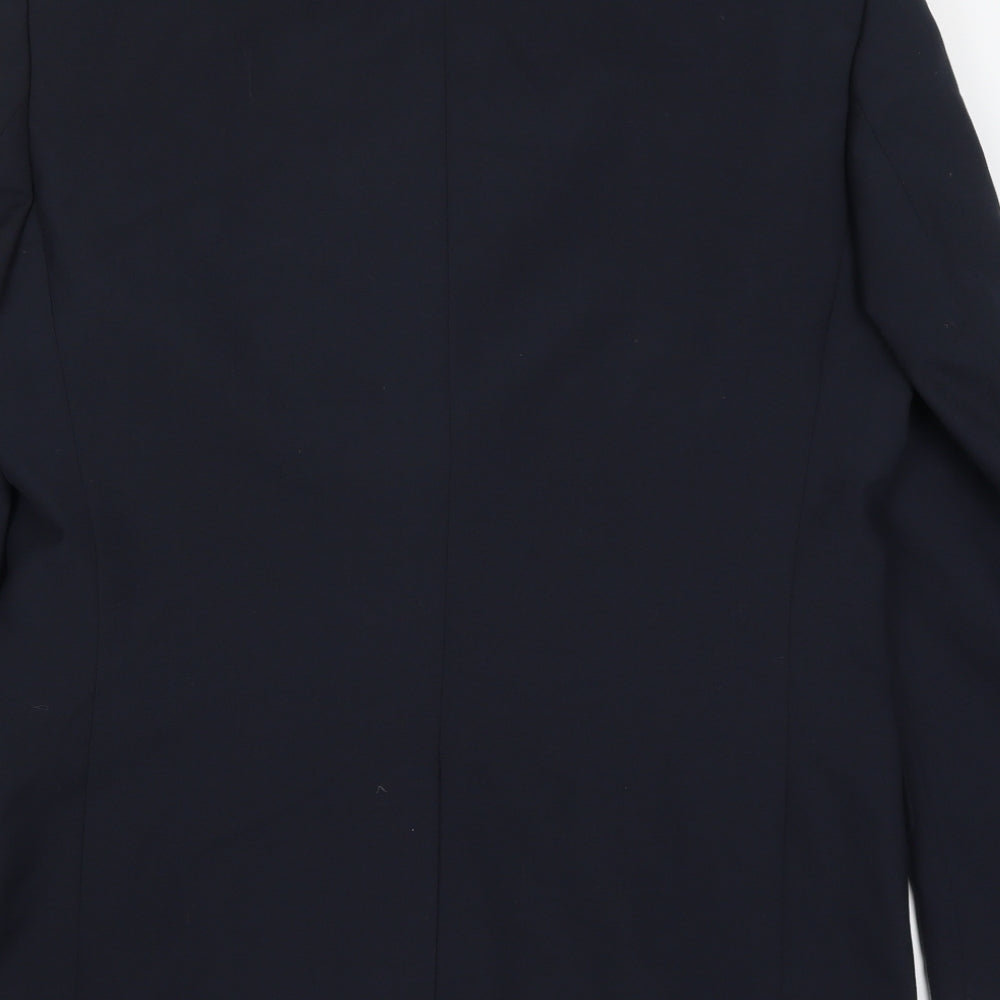 Pinstripe Mens Blue Jacket Suit Jacket Size 40