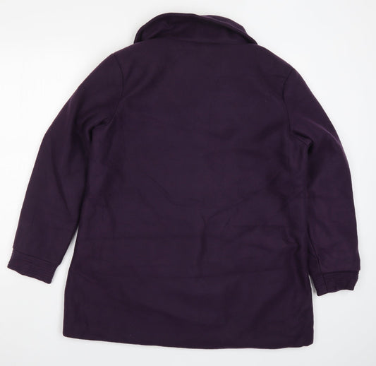 Gabriella Vicenga Womens Purple Pea Coat Coat Size 14