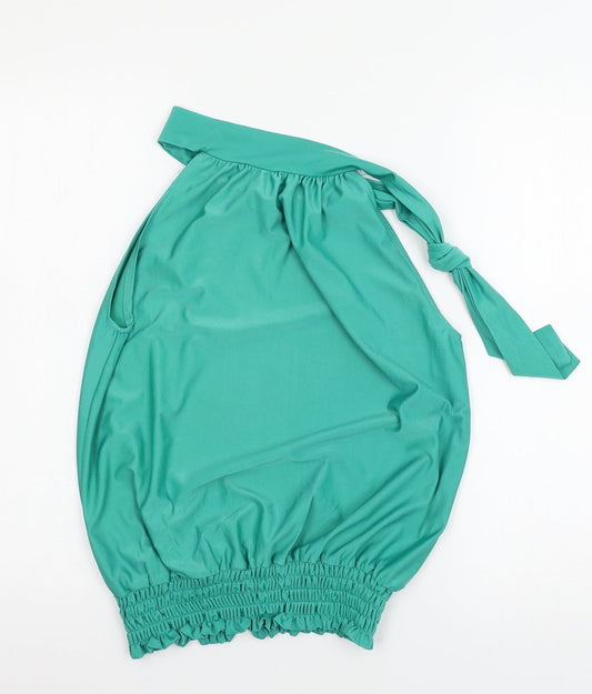 Preworn Womens Green Jersey Basic Blouse Size L