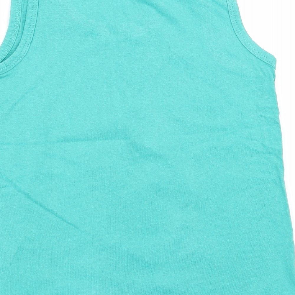 Primark Boys Green Basic Tank Size 5-6 Years