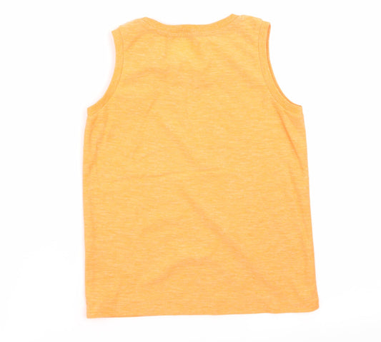 Matalan Boys Orange Basic Tank Size 5-6 Years