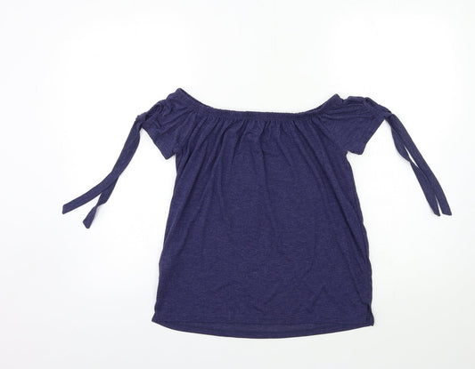 net Womens Blue Basic Blouse Size 6