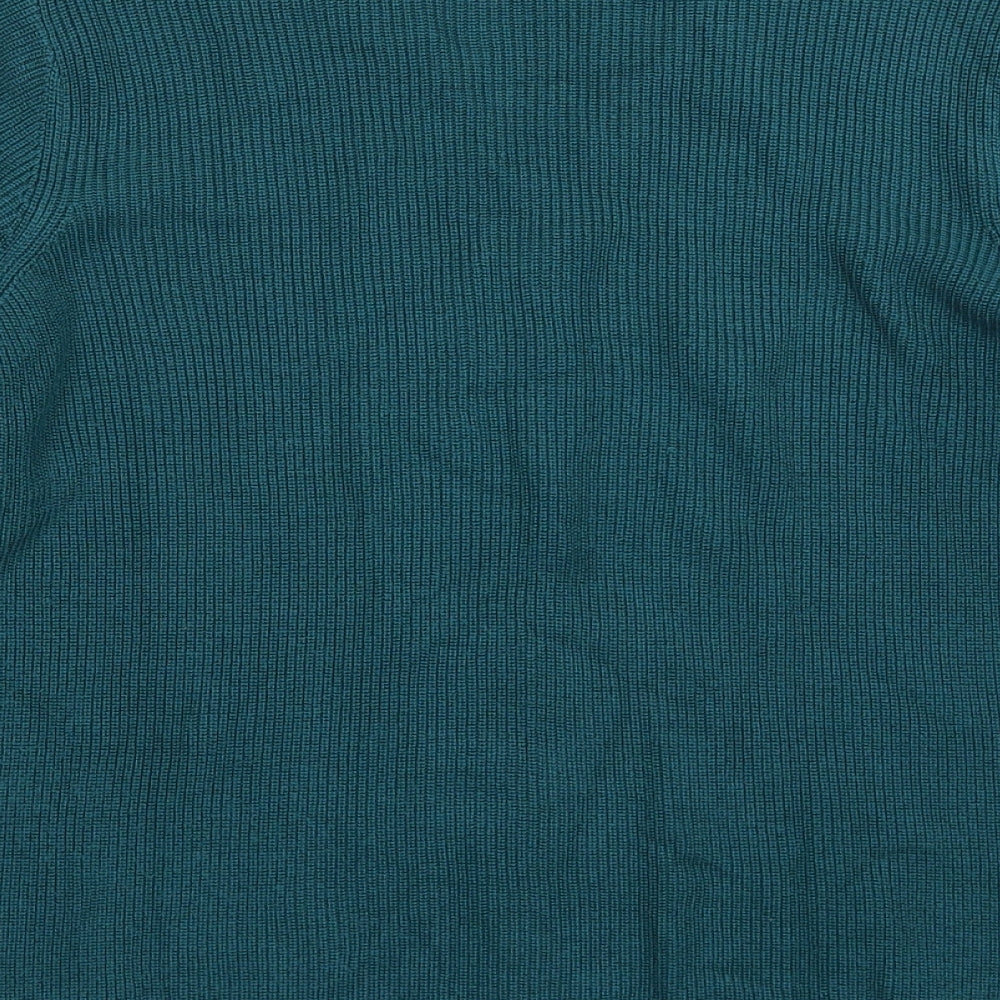 Marks and Spencer Womens Green Knit Pullover Jumper Size 14