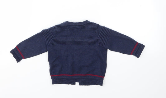 Debenhams Girls Blue Cardigan Jumper Size 6-9 Months
