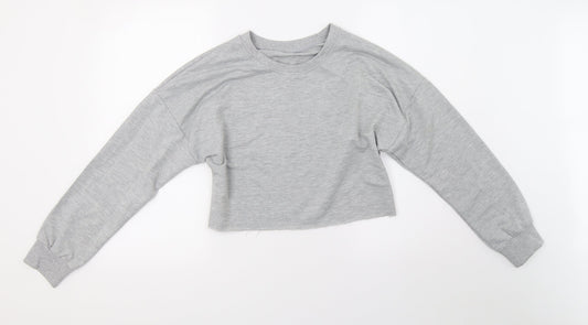 Preworn Womens Green Pullover Sweatshirt Size L - oversized, cropped sweater