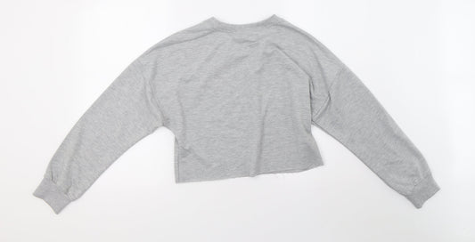 Preworn Womens Green Pullover Sweatshirt Size L - oversized, cropped sweater