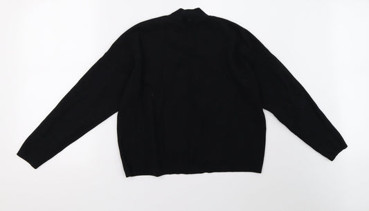H&M Womens Black Knit Pullover Sweatshirt Size S