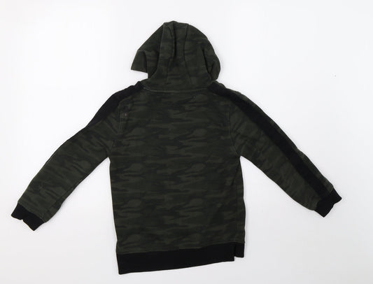 Primark Boys Green Camouflage Pullover Hoodie Size 8-9 Years