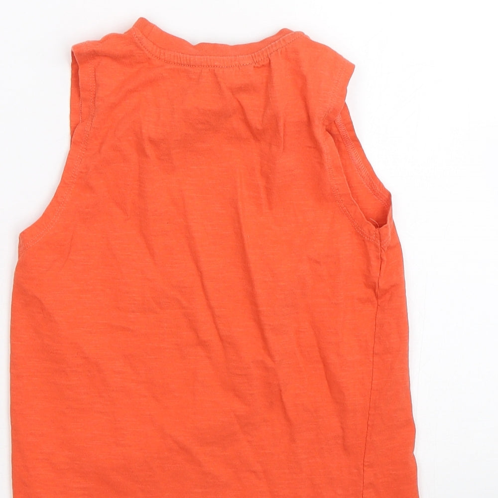 George Boys Orange Basic Tank Size 6-7 Years