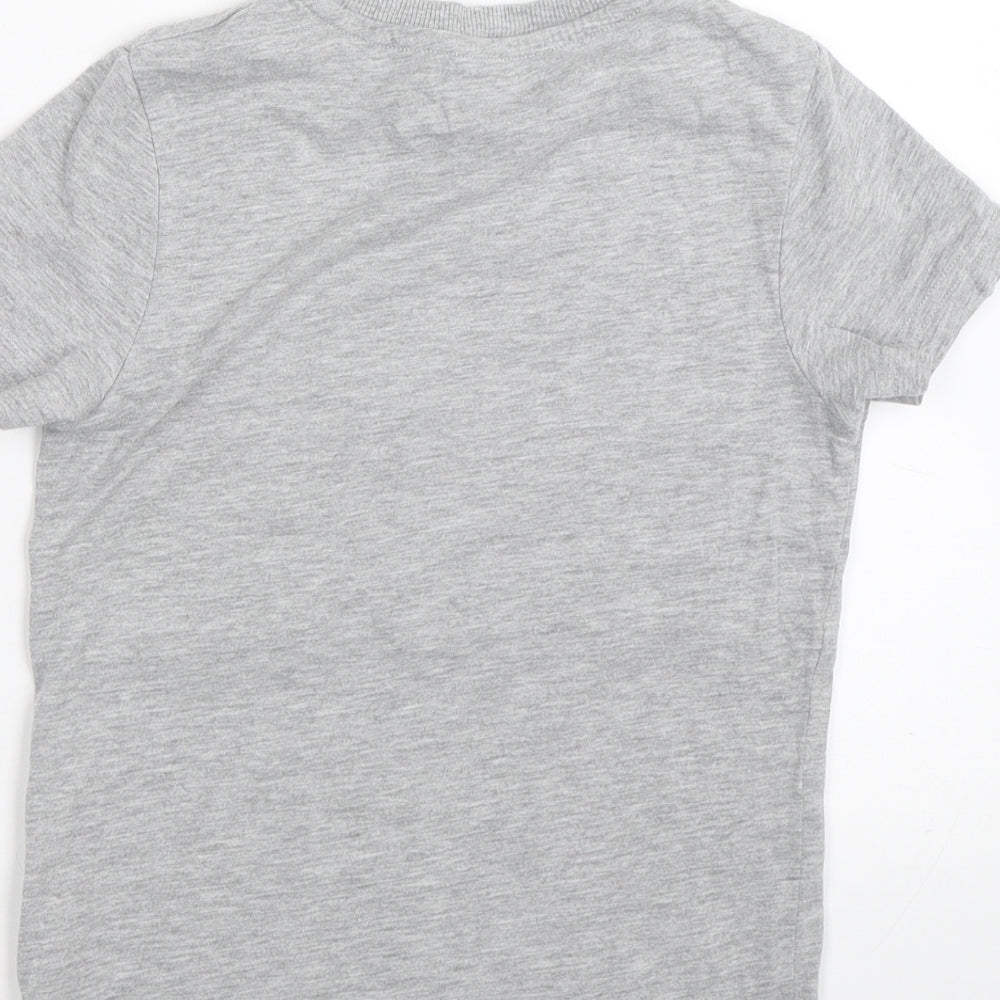 M&S Boys Grey Basic T-Shirt Size 6-7 Years
