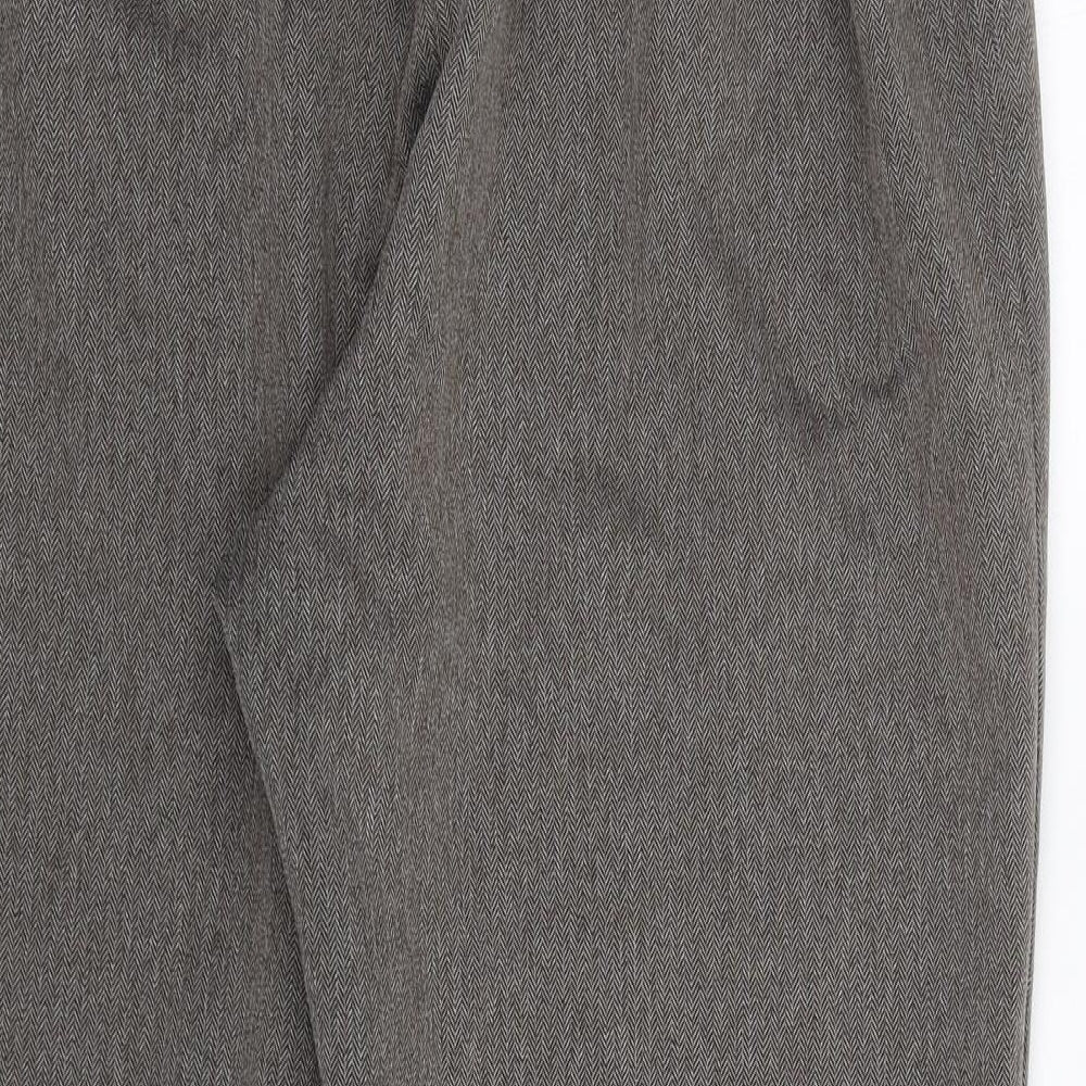 Berkertex Womens Brown Herringbone Trousers Size M L25 in