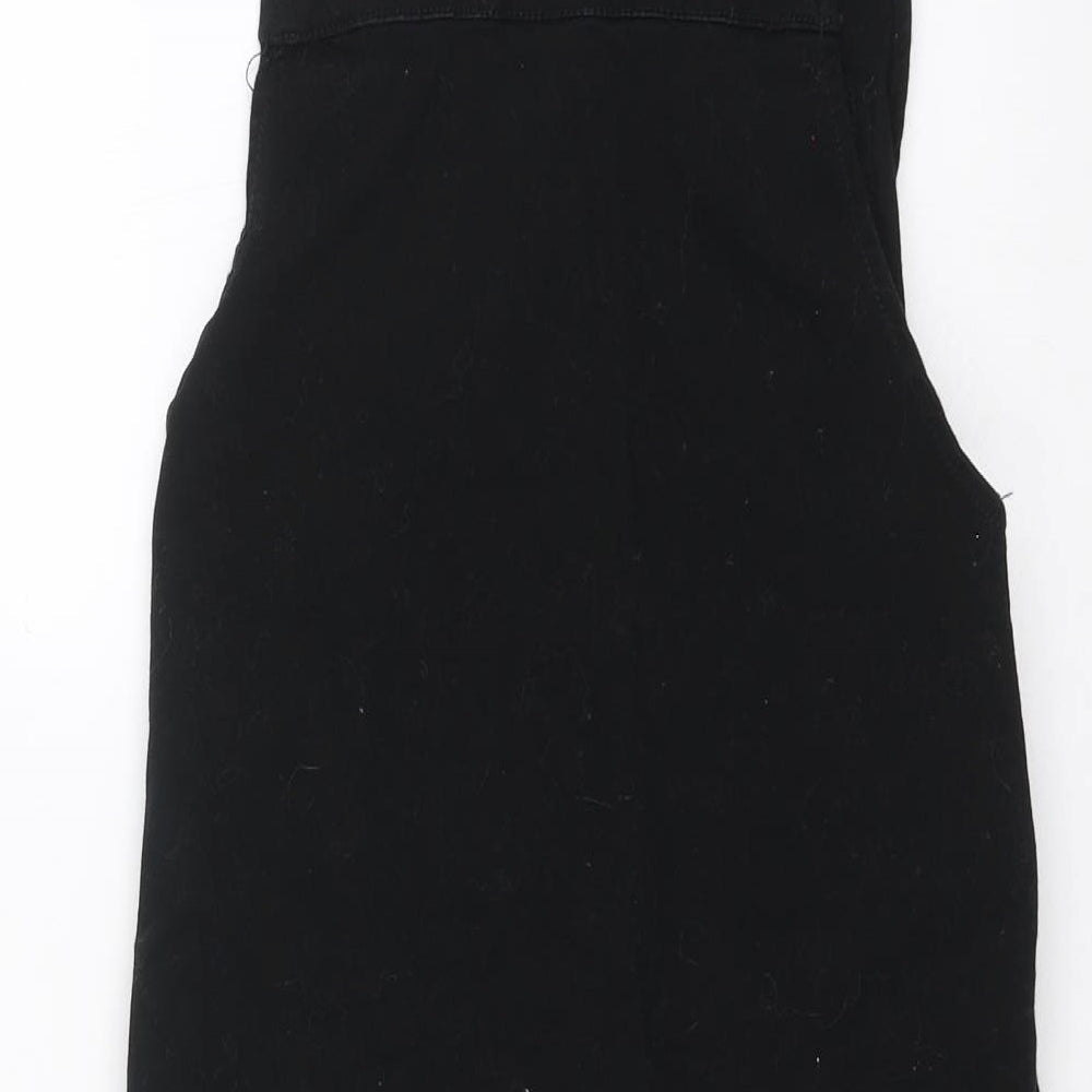 Divided by H&M Womens Black Pinafore/Dungaree Dress Size 4