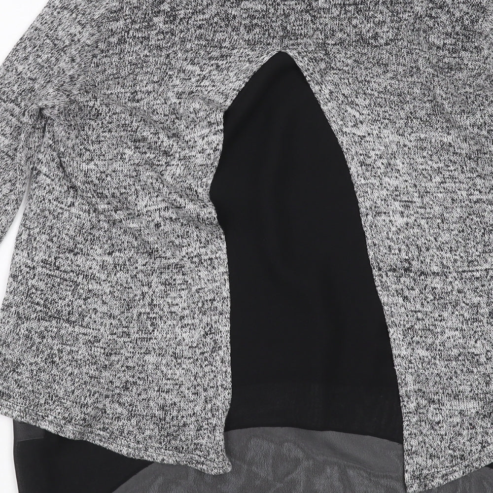 New Look Womens Grey Knit Pullover Jumper Size S