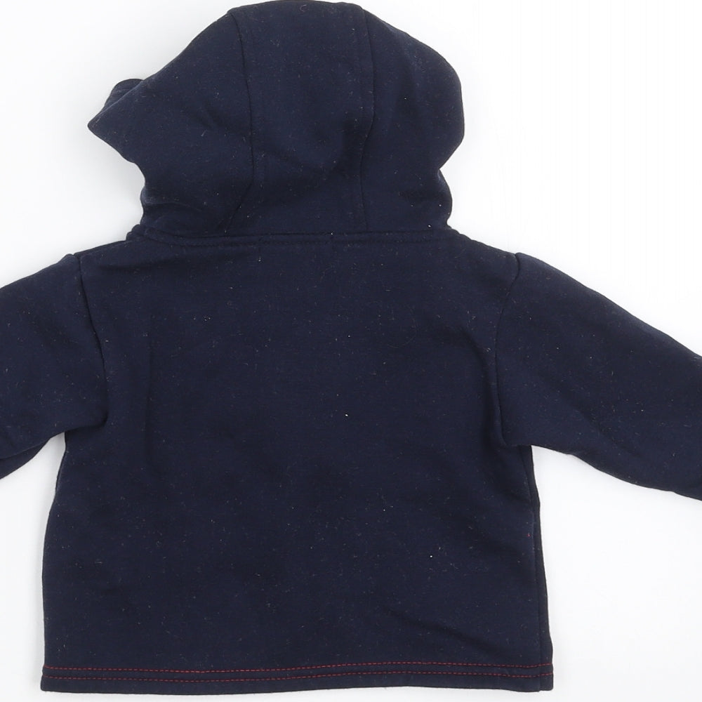 Earlydays Boys Blue Full Zip Jumper Size 6-9 Months - hoodie