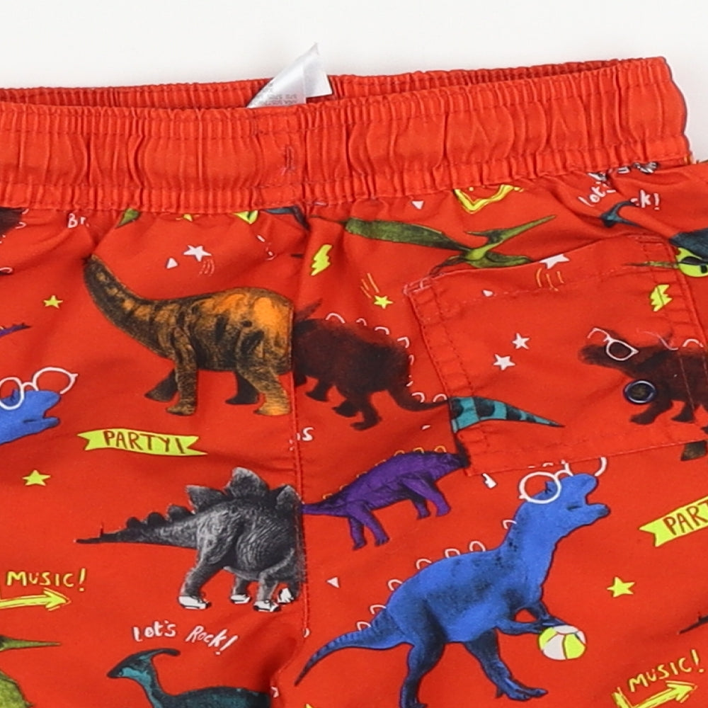 George Boys Red Cropped Trousers Size 12-18 Months
