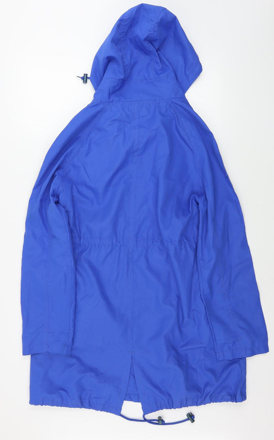 Denim & Co. Mens Blue Parka Coat Size XS