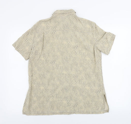 Marks and Spencer Womens Beige Floral Basic Button-Up Size 10