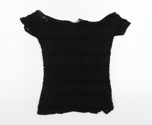 Dorothy Perkins Womens Black Basic T-Shirt Size 10