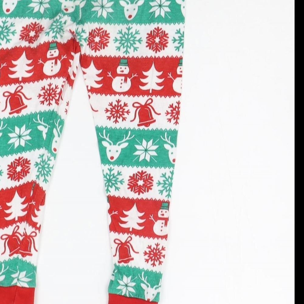 b&M Girls Green Geometric Top Pyjama Pants Size 3-4 Years - Elasticated Waist
