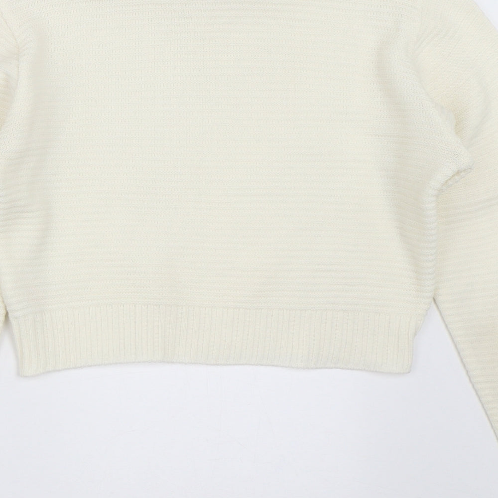 PRETTYLITTLETHING Womens Ivory Pullover Jumper Size 12