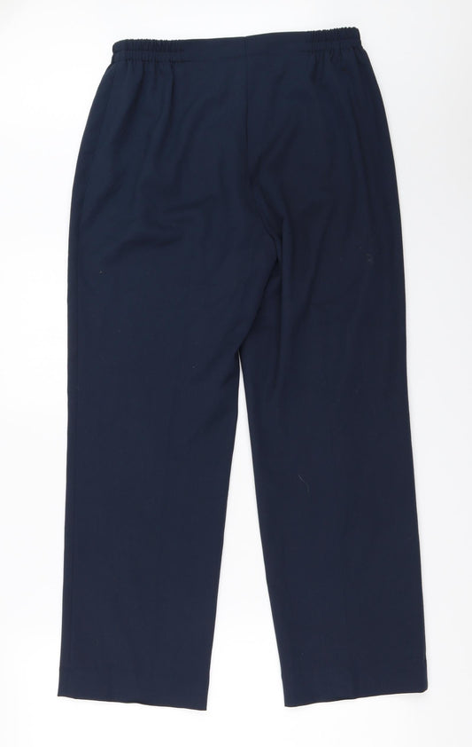 Artgiano Womens Blue Trousers Size 12 L27.5 in