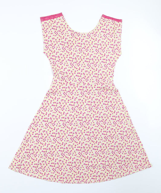 Me & You Womens Pink Floral Fit & Flare Size 8