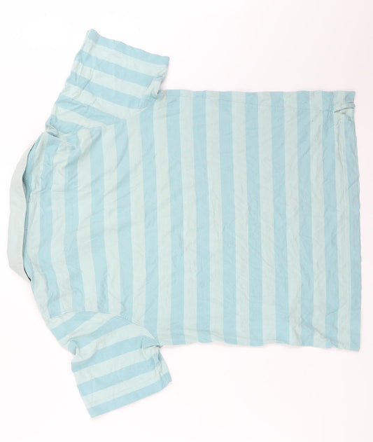 Cutter & Buck Mens Blue Striped T-Shirt Size S