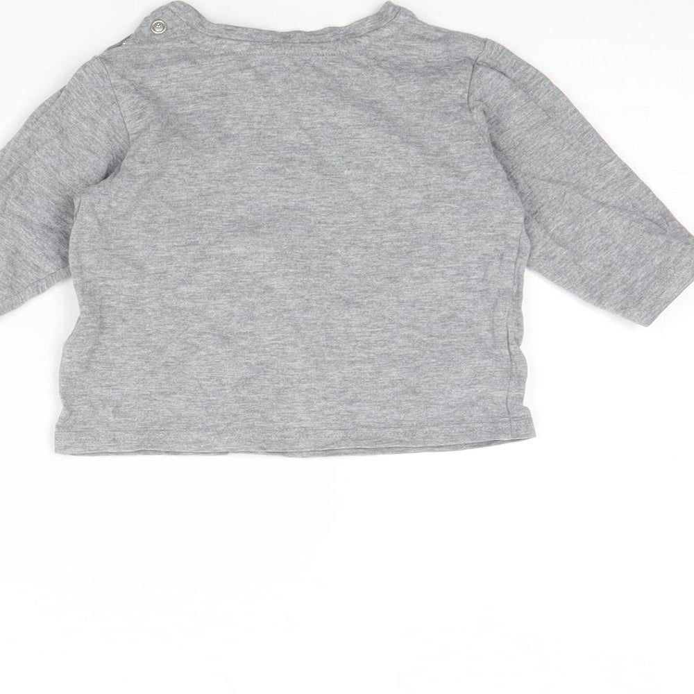 M&S Baby Grey Basic Blouse Size 3-6 Months