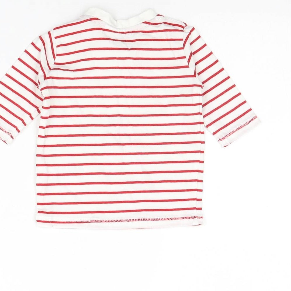 NEXT Baby Red Striped Basic T-Shirt Size 0-3 Months