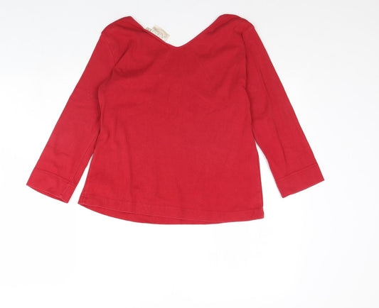 Adini Womens Red Basic Blouse Size M