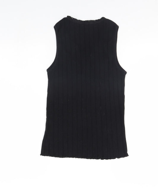 BHS Womens Black Basic Tank Size 14