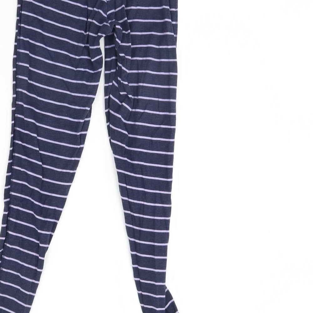 George Womens Blue Striped Cami Pyjama Pants Size 8