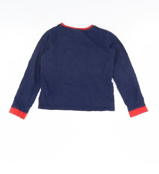 Preworn Girls Blue Solid Cami Pyjama Top Size 5 Years - Christmas
