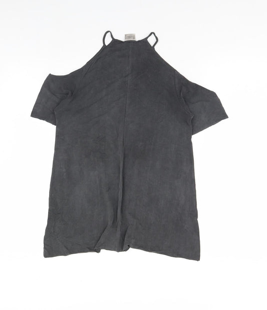 Zara Womens Grey Basic Blouse Size S