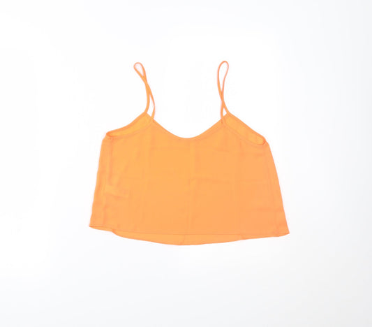 Topshop Womens Orange Cropped Tank Size 8