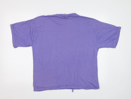 Cis Co. Ltd Womens Purple Basic T-Shirt Size L