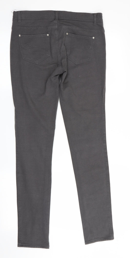Denim Co - Secret Stretch Womens Grey Skinny Jeans Size 10 L31 in