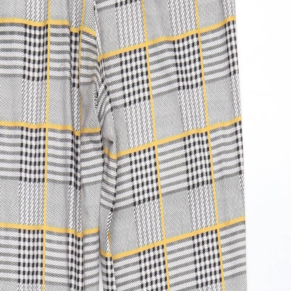 SheIn Womens Grey Plaid Trousers Size M L26 in
