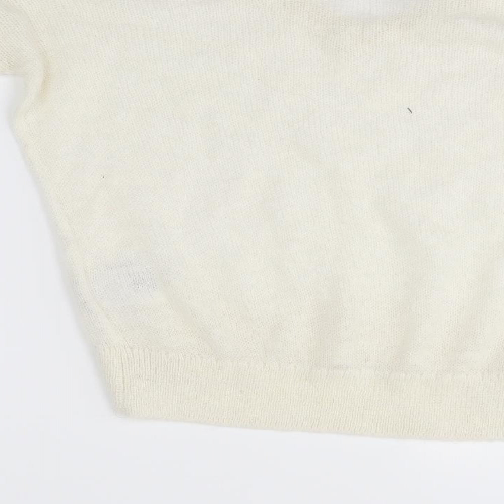 H&M Womens Ivory Pullover Jumper Size S
