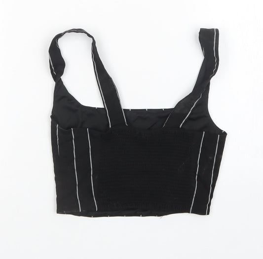 Divided by H&M Womens Black Striped Basic Tank Size 4