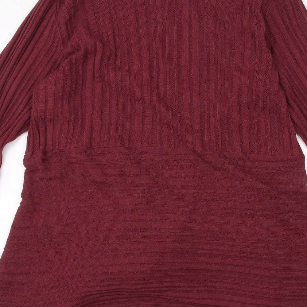 Preworn Womens Red Cardigan Jumper Size 10