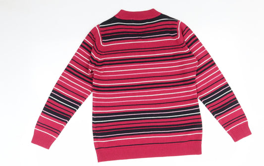 EWM Womens Multicoloured Striped Pullover Sweatshirt Size S